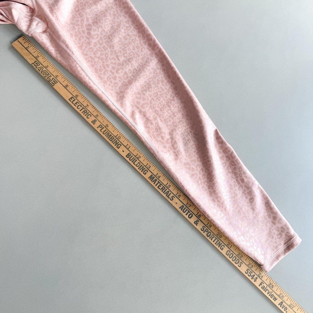 IVL Collective Pink Leopard Print Iridescent Leggings Size 4 High Rise Athletic - Picture 9 of 12